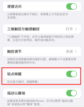 和龙苹果授权维修站分享iPhone轻点无法唤醒怎么办 